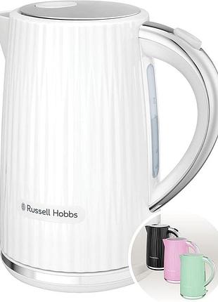 Електрочайник 1,7 л 2400 вт russell hobbs eden чайник з індикатором рівня води та фільтром від накипу