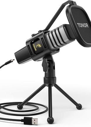Usb-мікрофон tonor tc30 комп'ютерний usb-мікрофон зі штативом