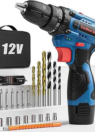 Аккумуляторная дрель-шуруповерт cordless drill 12v lithium-ion аккумуляторная дрель с литий-ионной батареей 2000 мач
