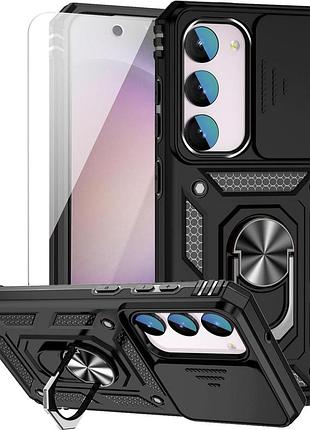 Чохол для samsung galaxy s23 fe walenbily захисний чохол для телефона з висувною кришкою камери та захисним склом