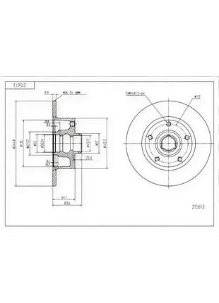 Диск гальмівний audi a4 b5 задній (d245x10mm) hart