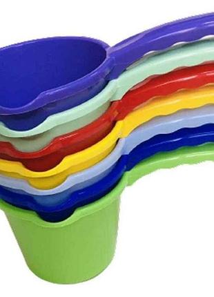 Ковш 1,25л с мерной шкалой ассорти (27х13х13см) бп-377 тм boniplast