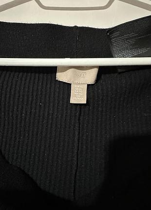 Чорні лосіни в рубчик h&m 3