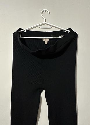 Чорні лосіни в рубчик h&m 2