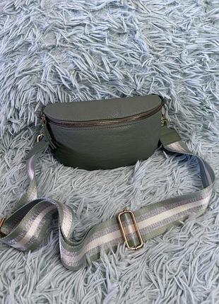 Шкіряна бананка genuine leather italy 🇮🇹 нова