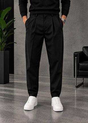 Чоловічі штани зі складками wide leg