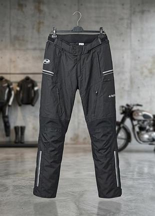 Held exlusive line xl / 2xl мотоциклетні чорні чоловічі штани кордура з підстібкою та захистом колін мото байкерські водостійкі