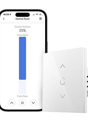 Контролер для ролетів meross mrs100 розумний wi-fi таймер для віконних штор, сумісний з alexa і google home