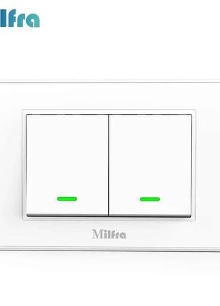 Беспроводной выключатель milfra wi-fi wall smart switch tb22 для умного дома
