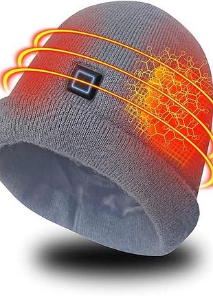 Тепла шапка з підігрівом lpcpilly heated hat hh-02 електрична перезарядна шапка з підігрівом