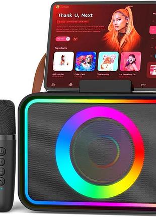 Караоке-машина 10 вт wowstar karaoke machine k26 портативная караоке-машина с 2 беспроводными микрофонами