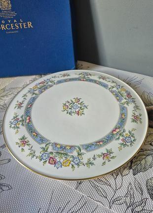 Фарфоровая тортовница royal worcester 2