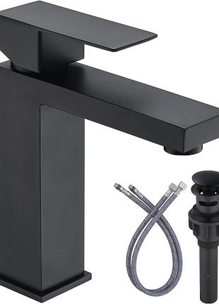 Kalleria kitchen/bathroom faucet чорний матовий змішувач для ванної кімнати, неіржавка сталь, з 2 шлангами