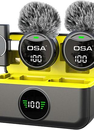 Беспроводной петличный микрофон usb-c для iphone 15/16 и android osa lavalier h5 профессиональный инструмент для записи звука