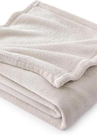 Флисовый плед 150 х 200 см bedsure fleece throw blanket двуспальное теплое покрывало с коротким ворсом