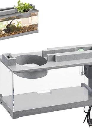 Аквариум с водяным насосом schreibtisch aquarium kom 31,5 x 13 x 16,5 см настольный мини аквариум