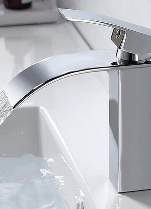 Смеситель для раковины kisimixer bathroom tap однорычажный водопадный кран для ванной комнаты