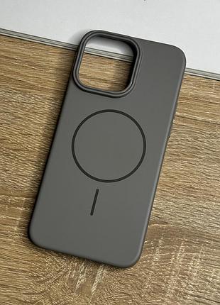 Чохол на iphone 15 pro max з магнітом магсейф сірий ультратонкий