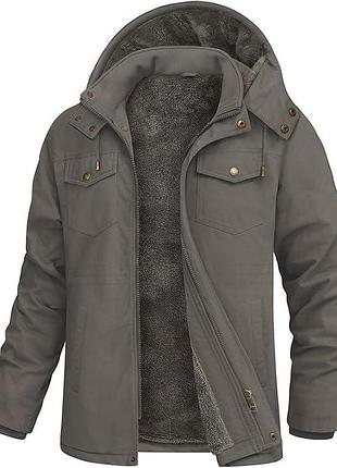 Чоловіча зимова куртка fashion jacket xxl 180/96 a бавовняна парка на підкладці зі знімним капюшоном