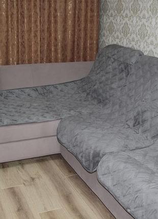 Покривало на кутовий диван різні квіта "tranquil"
