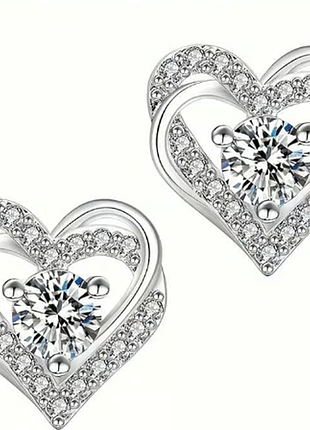 Серьги в форме сердца krkc&co heart earrings украшение c cеребристым покрытием для женщин