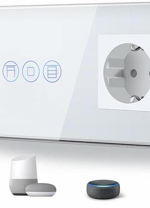 Розумний вимикач світла + розетка bseed smart home wall switch&socket розумний рулонний перемикач