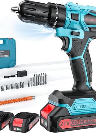 Аккумуляторная дрель 2000 mah cordless driver drill jy-ed240 беспроводная аккумуляторная дрель