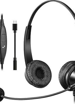 Гарнітура з мікрофоном 3.5 мм callez call center headsets c502 дротові навушники-гарнітура для кол-центрів