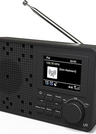 Bluetooth радіо lff dab+radio ldr117-eu цифрове радіо з кольоровим дисплеєм
