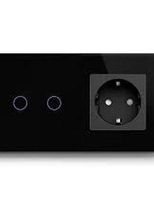 Умный выключатель с розеткой bseed smart home wall switch & socket настенный сенсорный выключатель