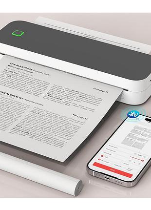 Термопринтер 2600 ма·год ablemark u210 портативний термопринтер для швидкого чорно-білого друку без використання чорнила