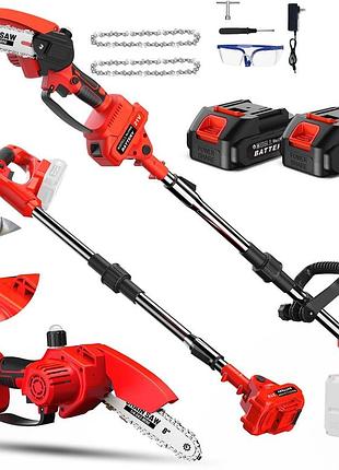 Беспроводная пила 3500 об/мин 21 в garden tools high branch аккумуляторная пила на длинной штанге с 2 аккумуляторами