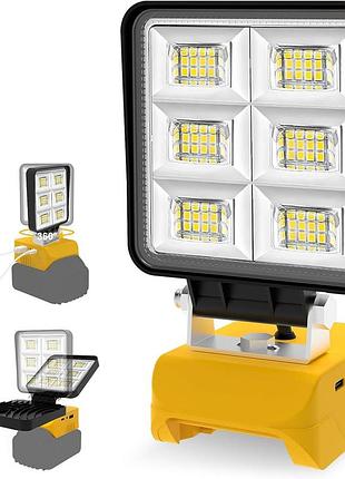 Прожектор akku t-sunus led lights ts-f0120 6000k 48 вт аккумуляторный рабочий led светильник 18–20 в