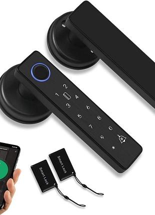 Смарт-замок smart lock x7 кімнатний розумний замок для дверей із сканером відбитка пальця та хутряною засувкою