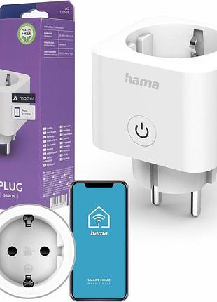 Умная wifi розетка hama smart plug 3680w 00176638 white розетка с дистанционным управлением