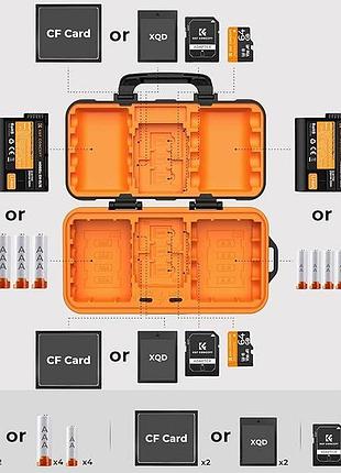 Чохол для sd-карт k&f concept multi-function battery case органайзер-футляр для sd-карт 4