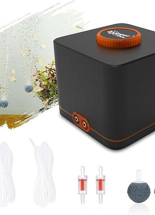 Воздушный насос для аквариумов 360 л/мин 4 вт hygger dual pro aquarium air pump hg095 аквариумный насос
