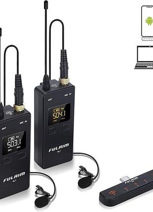 Беспроводная микрофонная система fulaim vl2 wireless microphone series петличный микрофон для apple