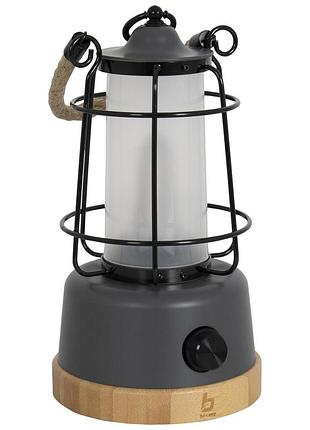 Фонарь кемпинговый bo-camp harlington rechargable dimming 370 lumen bamboo-серый (5818921), для отдыха на природе, для путешествий