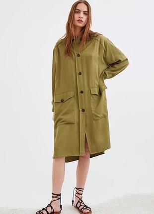 Плаття-сорочка міді осіннє жіноче zara