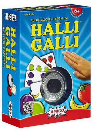 Настільна гра "халлі беллі" amigo halli galli карткова сімейна настільна гра німецькою мовою