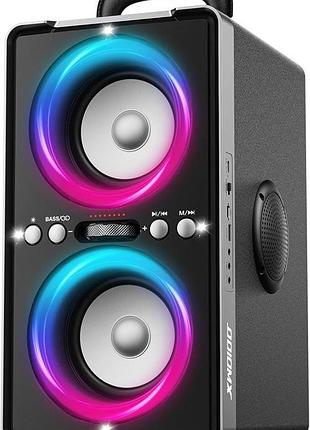 Bluetooth-колонка 200 вт odiomx df-01 power sound party speaker портативная мощная колонка с led-подсветкой