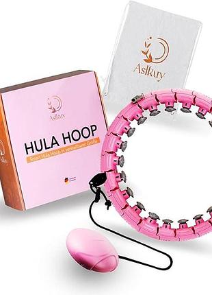 Розумний хола-хуп з обважнювачем asikuy hula hoop фітнес обруч для схуднення та масажу