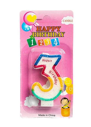 Свеча для торта "3" elisey