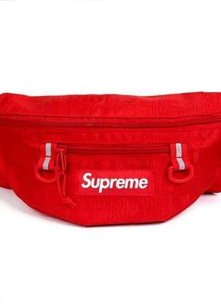 Поясная сумка бананка supreme красная