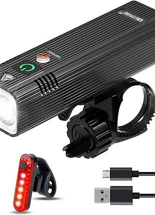 Комплект велосипедных фонарей ebuyfire bicycle light b2 ipx5 3 режима освещения, звуковой сигнал