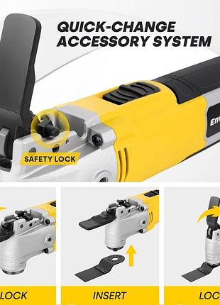 Осциллирующий инструмент 300 вт enventor oscillating multi tool 23q1-3 многофункциональный осциллирующий инструмент 7
