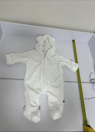 Чоловічок комбінезон 50-56 білий eldoll утеплений