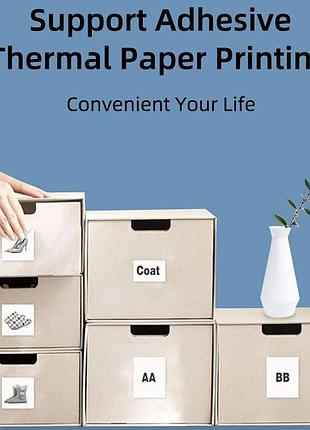 Мініпринтер 1200 ма·год portable mini printer портативний бездротовий мінітермопринтер 4