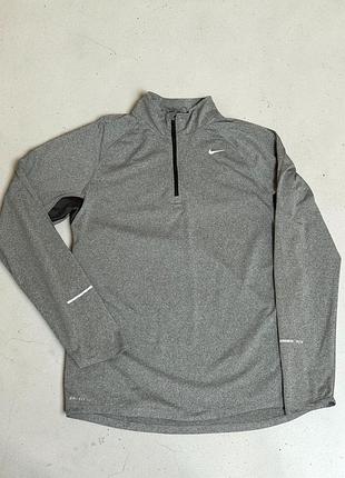 Спортивна кофта / лонгслів nike running dri-fit 1/4 zip (розмір m)
